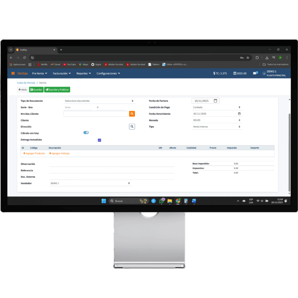 post instagram mockup nueva web ordenador azul